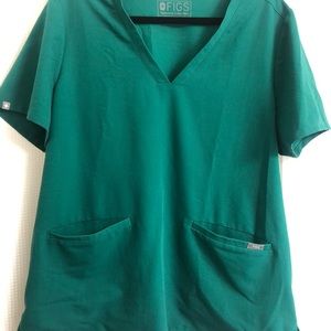 Casma Three Pocket Scrub Top - Size XL, Green